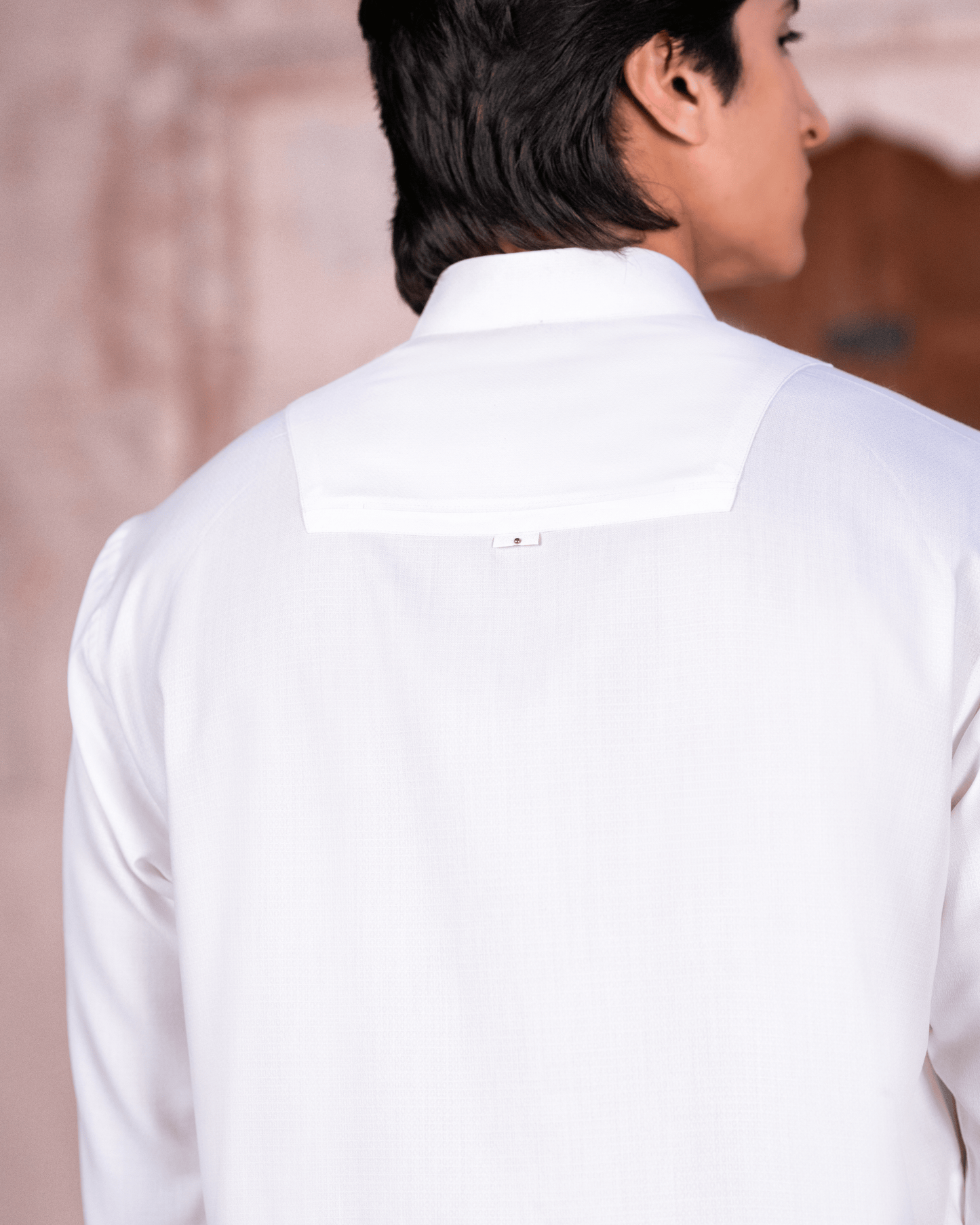 Off-White Striped Designer Suit – Metal Studs & Anchor Stitch Detail (Stitched) Shalwar Kameez