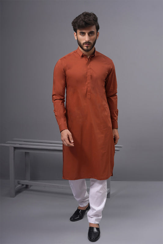 Tan Designer Kurta Pajama