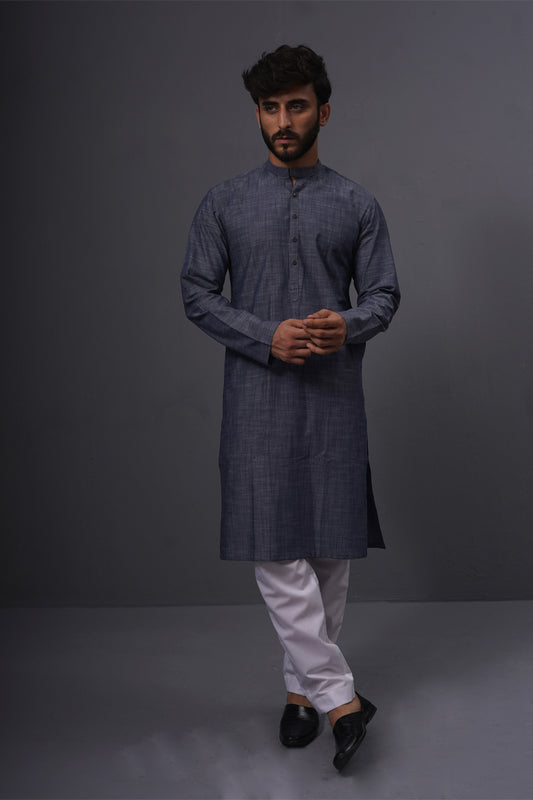 Denim Texture Kurta Pajama