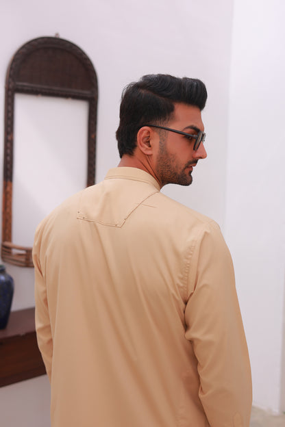 Beige Kameez Shalwar