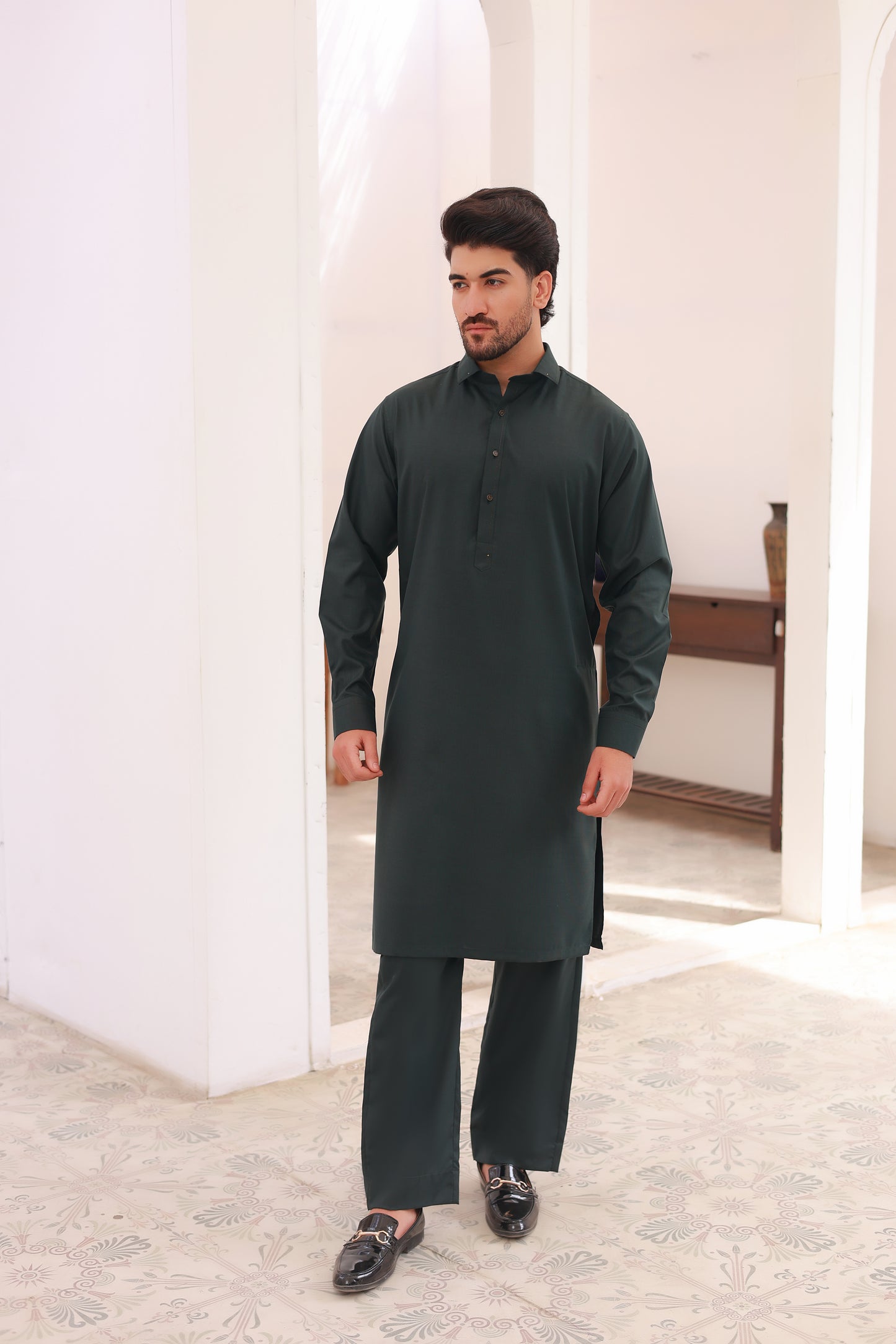 Dark Green Kurta Pajama