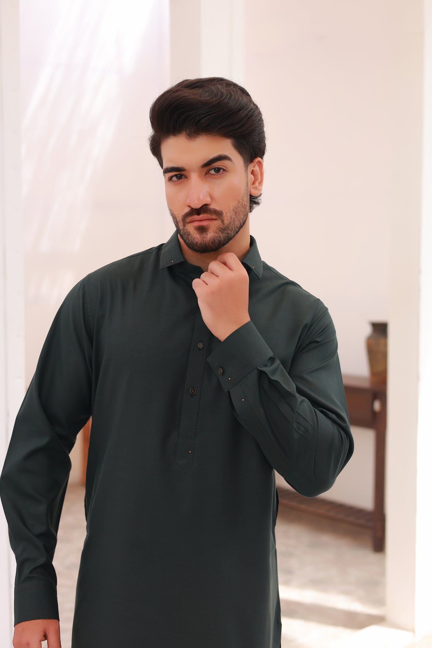 Dark Green Kurta Pajama
