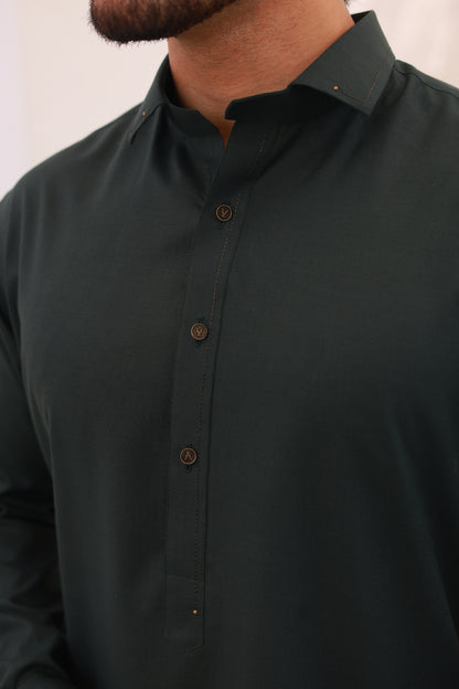 Dark Green Kurta Pajama