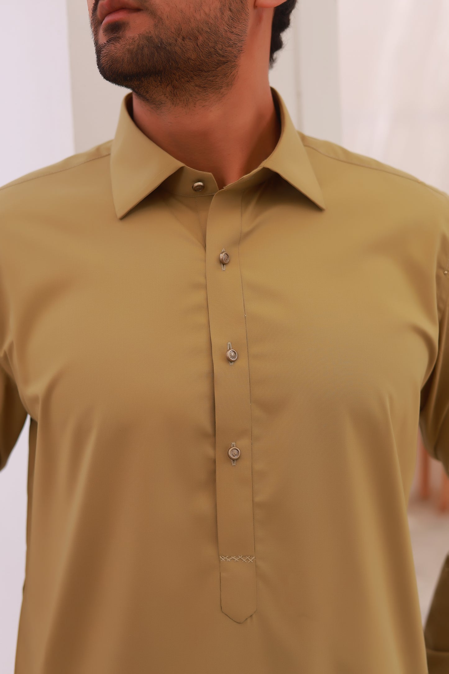 Mustard Wash n Wear Kameez Shalwar