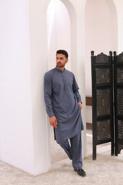 Ocean Blue Wash n Wear Kurta Pajama