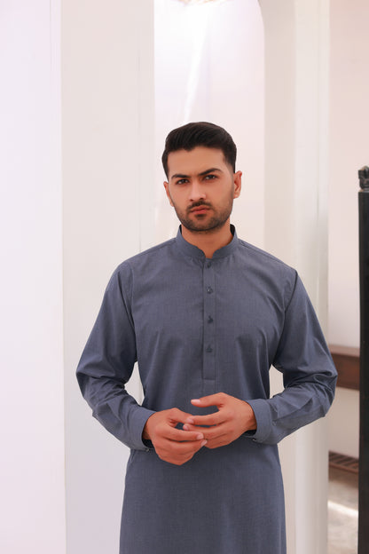 Ocean Blue Wash n Wear Kurta Pajama