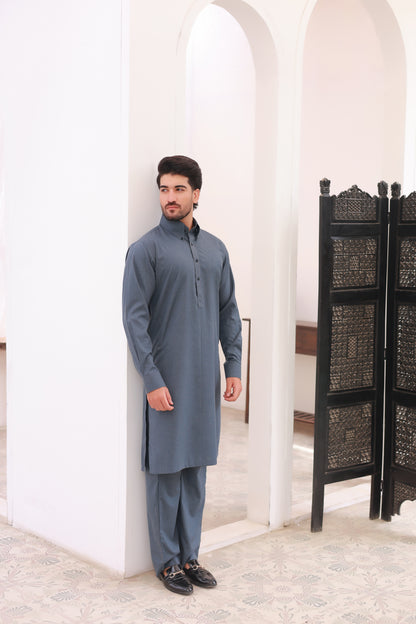 Teal Blue Wash n Wear Kurta Pajama