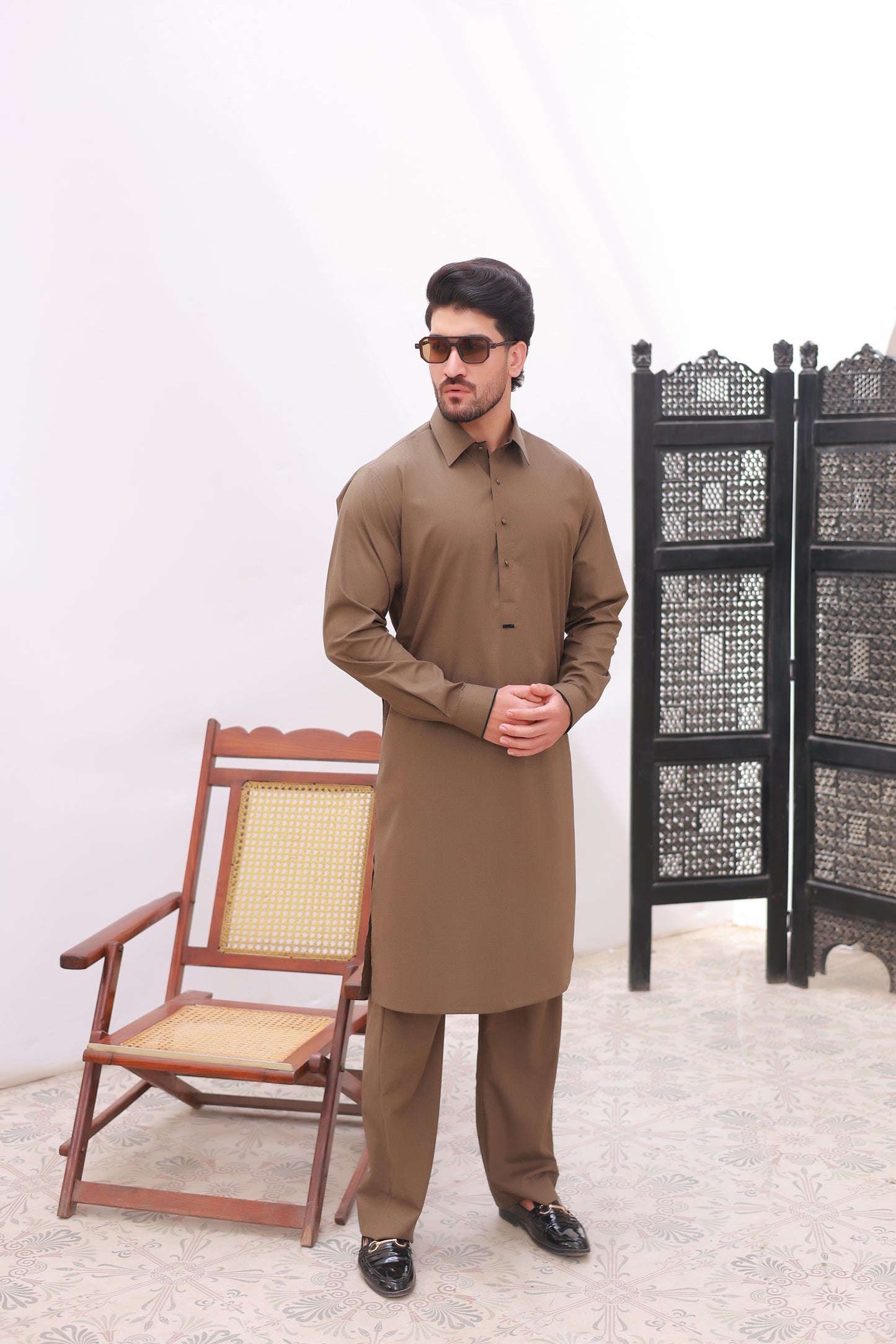 Moss Green Wash n Wear Kurta Pajama