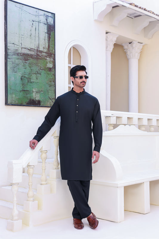 Black Designer Kurta Pajama