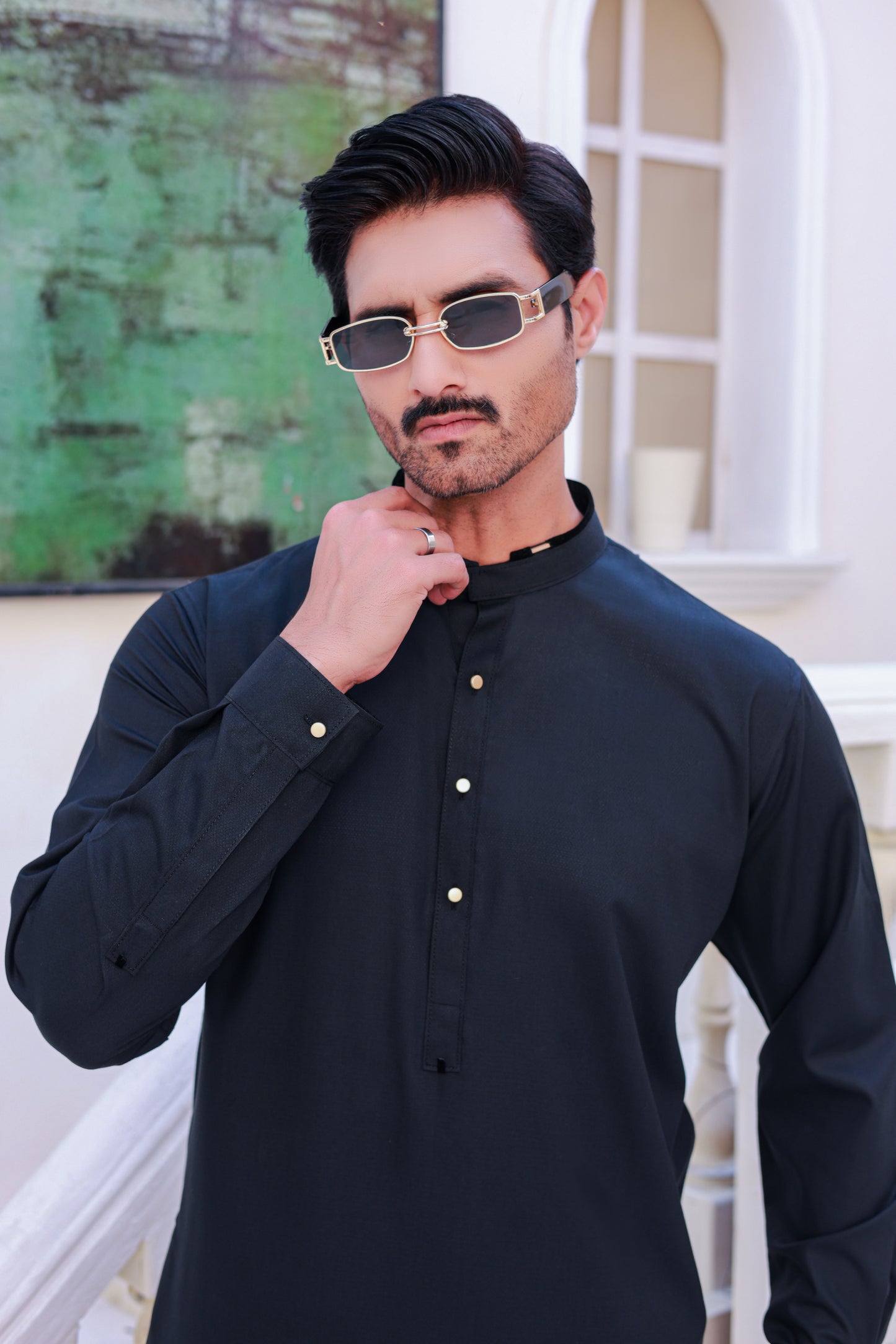 Black Designer Kurta Pajama