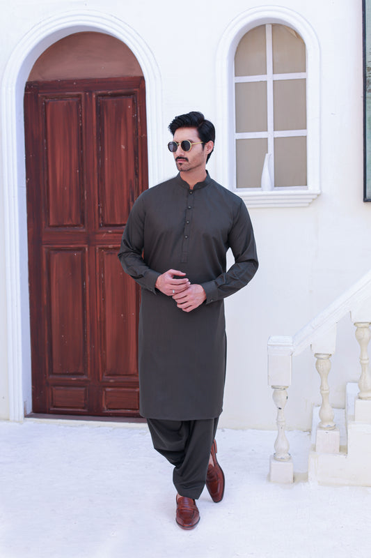 Dark Green Shalwar Kameez