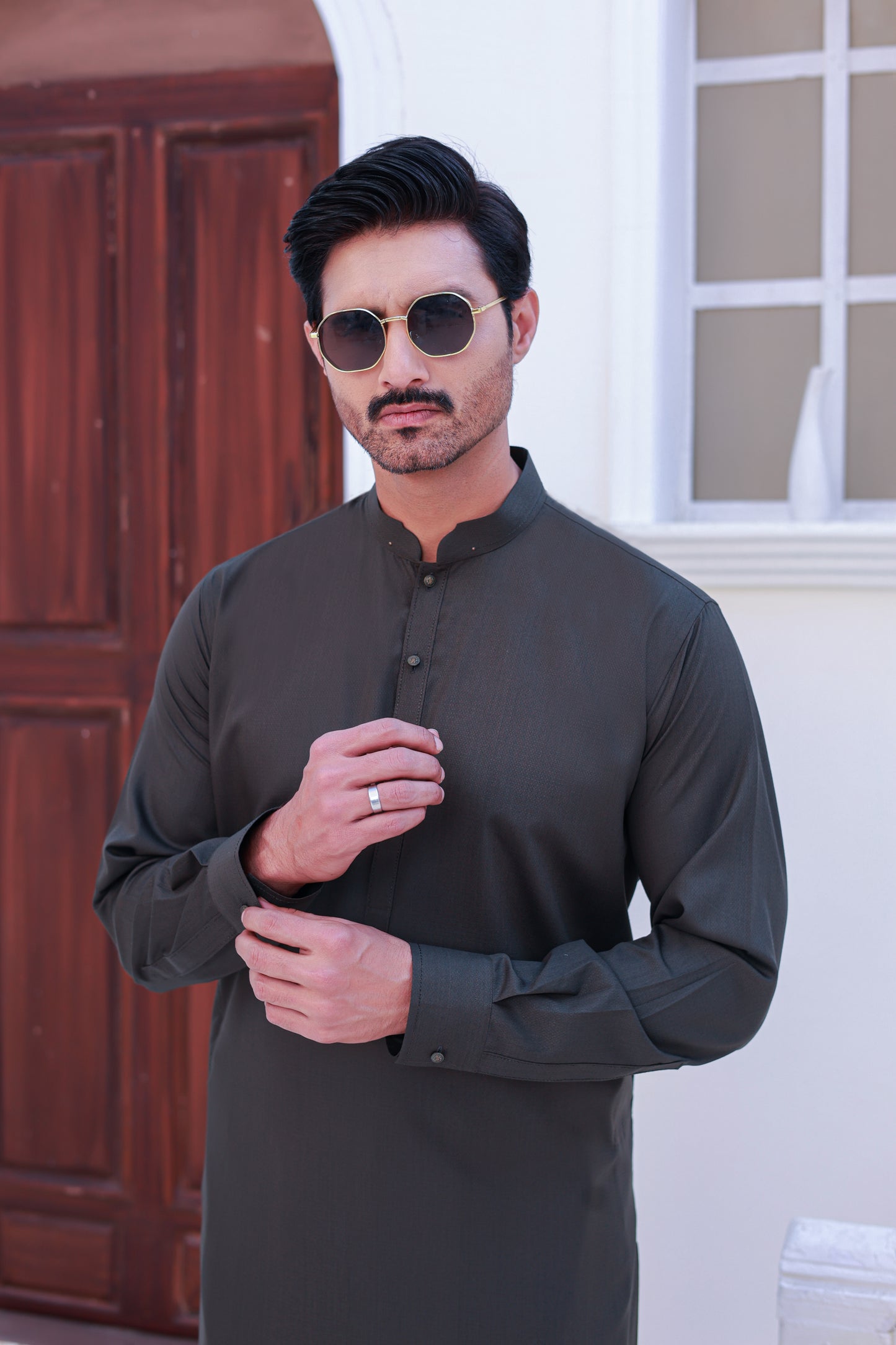 Dark Green Shalwar Kameez