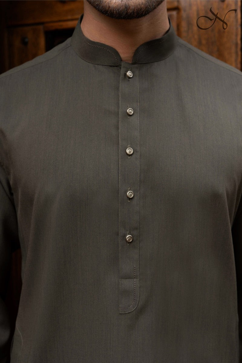 Dark Green Kameez Shalwar