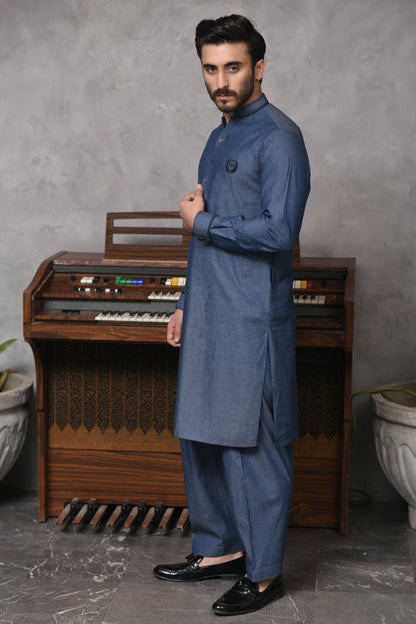 Denim Blue Kameez