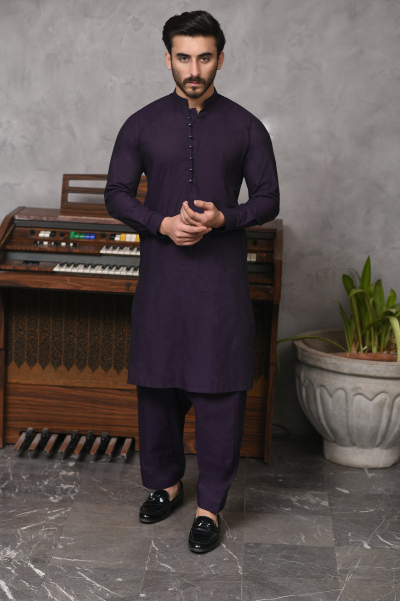 Purple Designer Kameez Shalwar