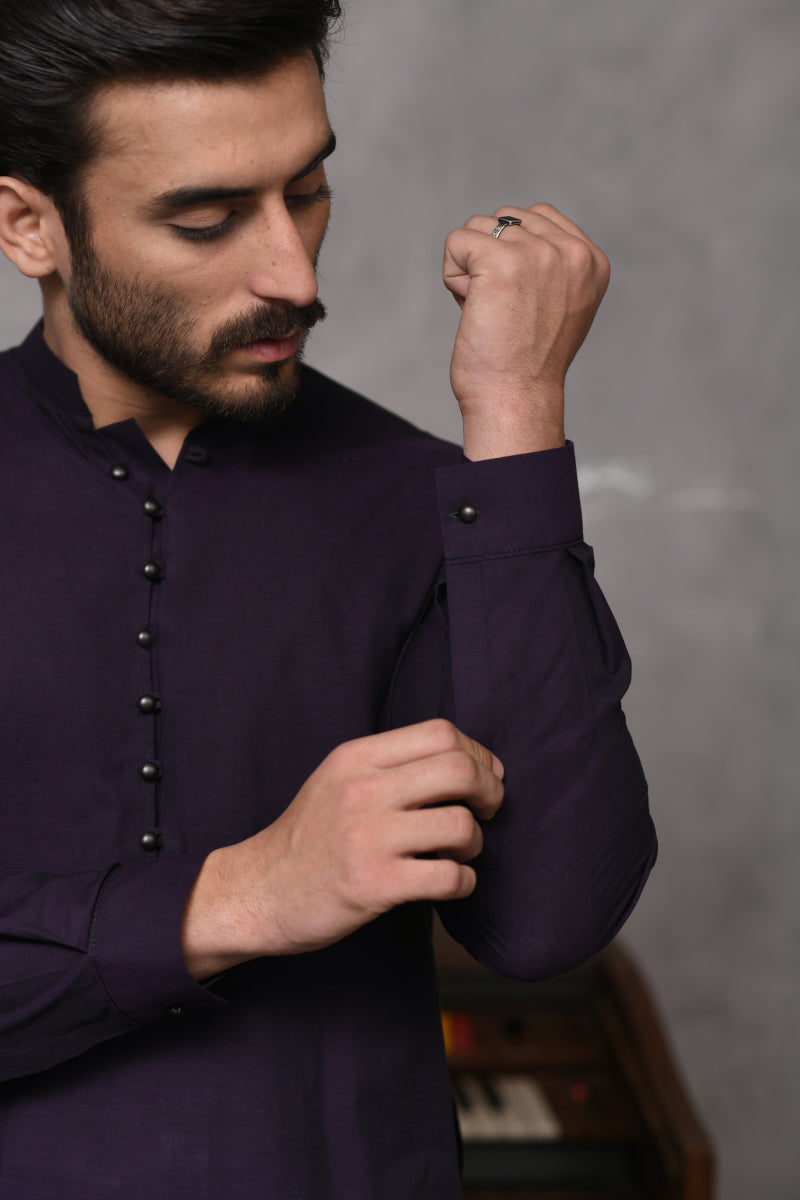 Purple Designer Kameez Shalwar